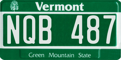 VT license plate NQB487