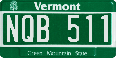 VT license plate NQB511