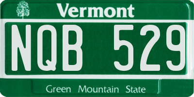 VT license plate NQB529