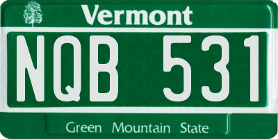 VT license plate NQB531