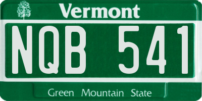 VT license plate NQB541