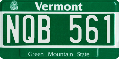 VT license plate NQB561