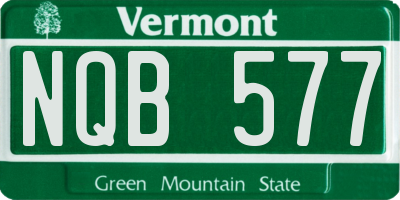 VT license plate NQB577