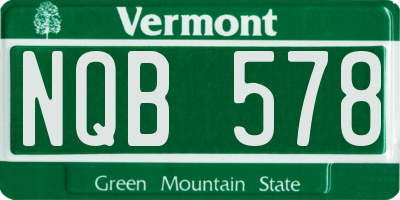 VT license plate NQB578