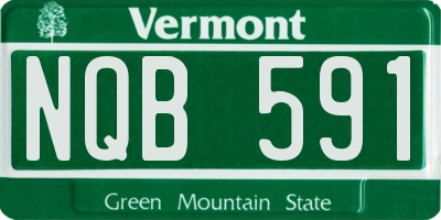 VT license plate NQB591
