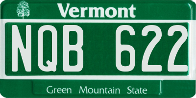 VT license plate NQB622