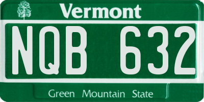 VT license plate NQB632