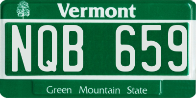 VT license plate NQB659