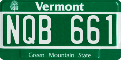 VT license plate NQB661
