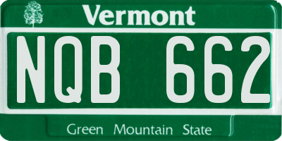 VT license plate NQB662