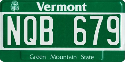 VT license plate NQB679