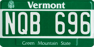 VT license plate NQB696