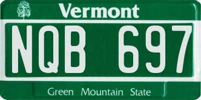 VT license plate NQB697