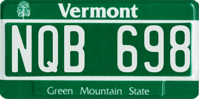 VT license plate NQB698