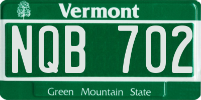 VT license plate NQB702