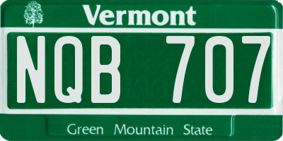 VT license plate NQB707