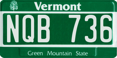 VT license plate NQB736