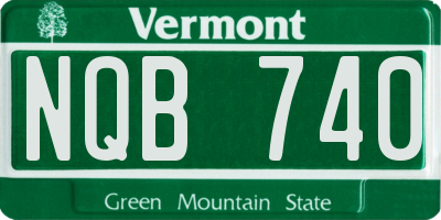 VT license plate NQB740