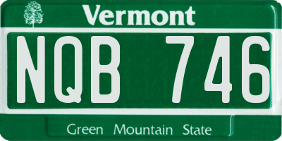 VT license plate NQB746
