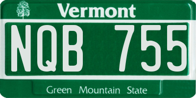 VT license plate NQB755