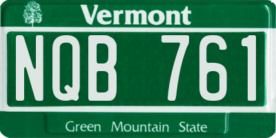 VT license plate NQB761