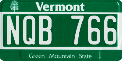 VT license plate NQB766