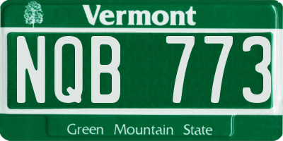 VT license plate NQB773
