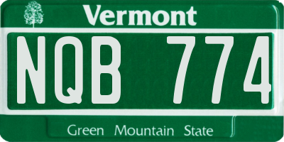 VT license plate NQB774