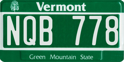 VT license plate NQB778