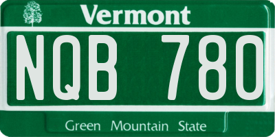 VT license plate NQB780