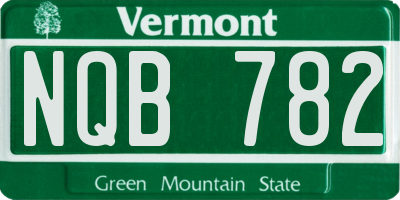 VT license plate NQB782