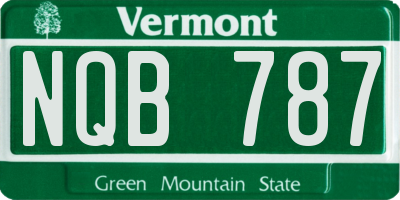 VT license plate NQB787