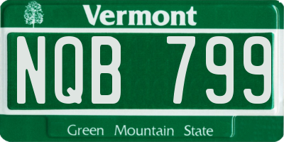 VT license plate NQB799