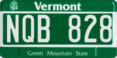 VT license plate NQB828