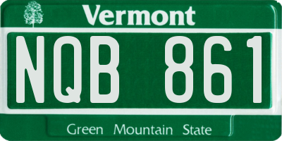 VT license plate NQB861