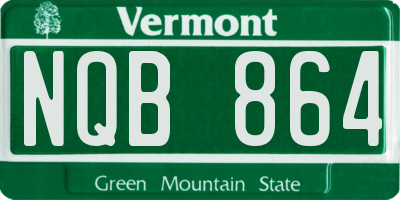 VT license plate NQB864
