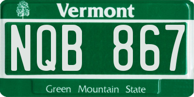 VT license plate NQB867