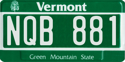 VT license plate NQB881