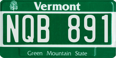 VT license plate NQB891