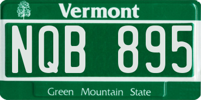VT license plate NQB895