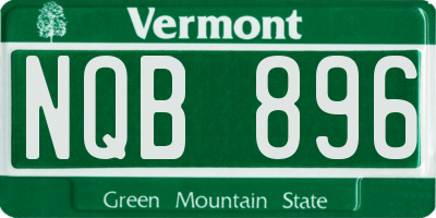VT license plate NQB896