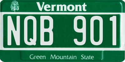 VT license plate NQB901