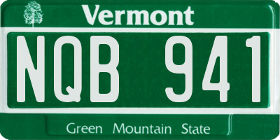 VT license plate NQB941