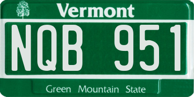 VT license plate NQB951