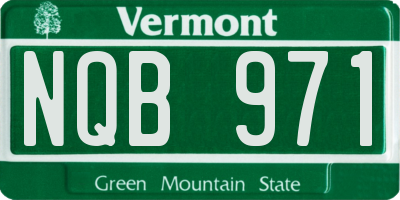 VT license plate NQB971