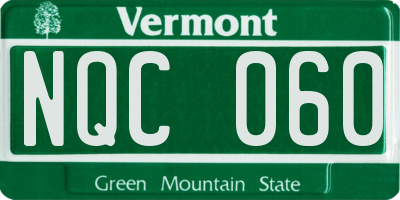 VT license plate NQC060