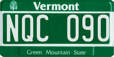 VT license plate NQC090