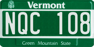 VT license plate NQC108