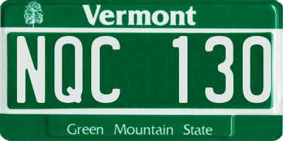 VT license plate NQC130