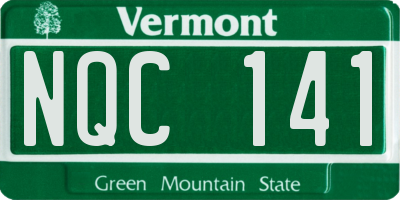 VT license plate NQC141